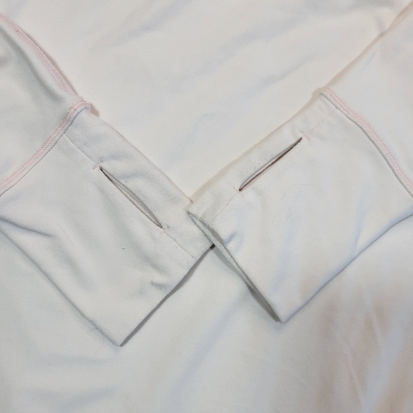 Lululemon Just Breathe Long Sleeve Top Pink Mesh Polka Dot Size Small - Picture 5 of 8